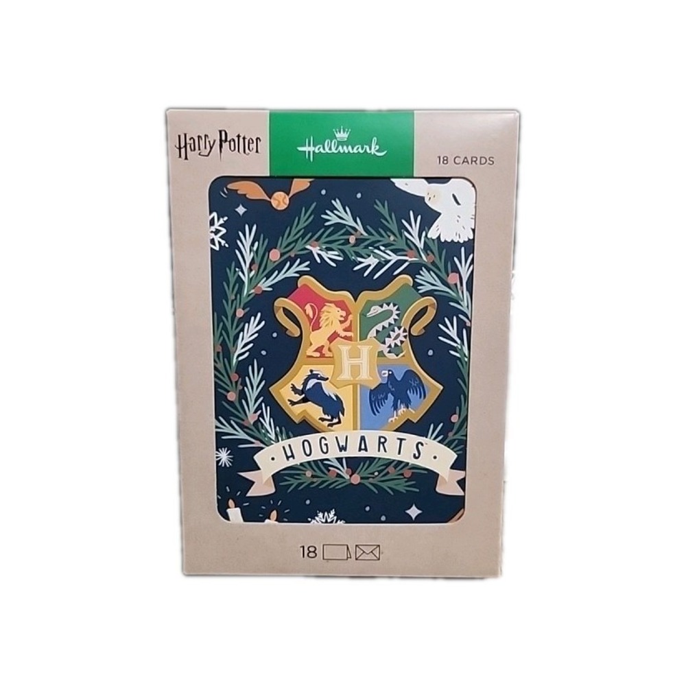 Hallmark Harry Potter Hogwarts Christmas Cards 18 Count with Envelopes Sealed‎